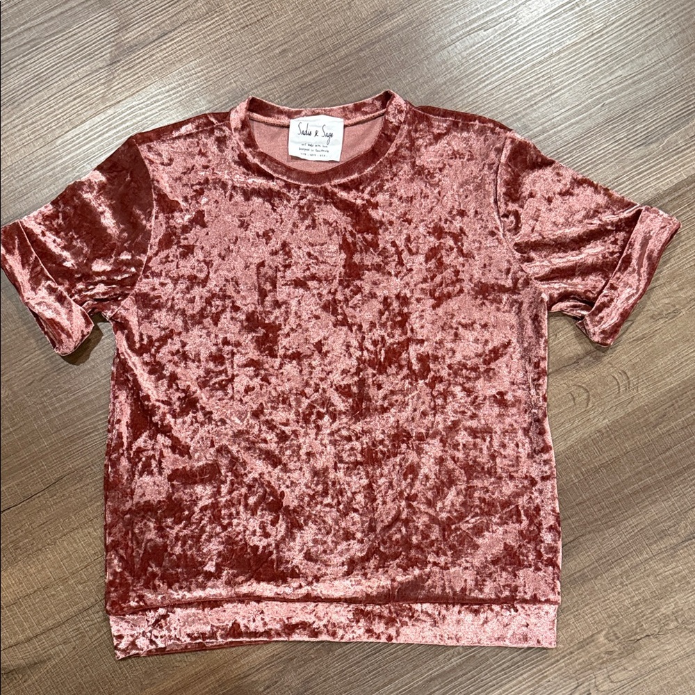 Sadie & Sage Crushed Velvet blouse